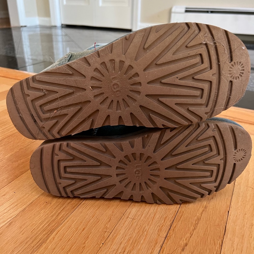 UGG Boots 8 Kids Green Velvet - Picture 7 of 7